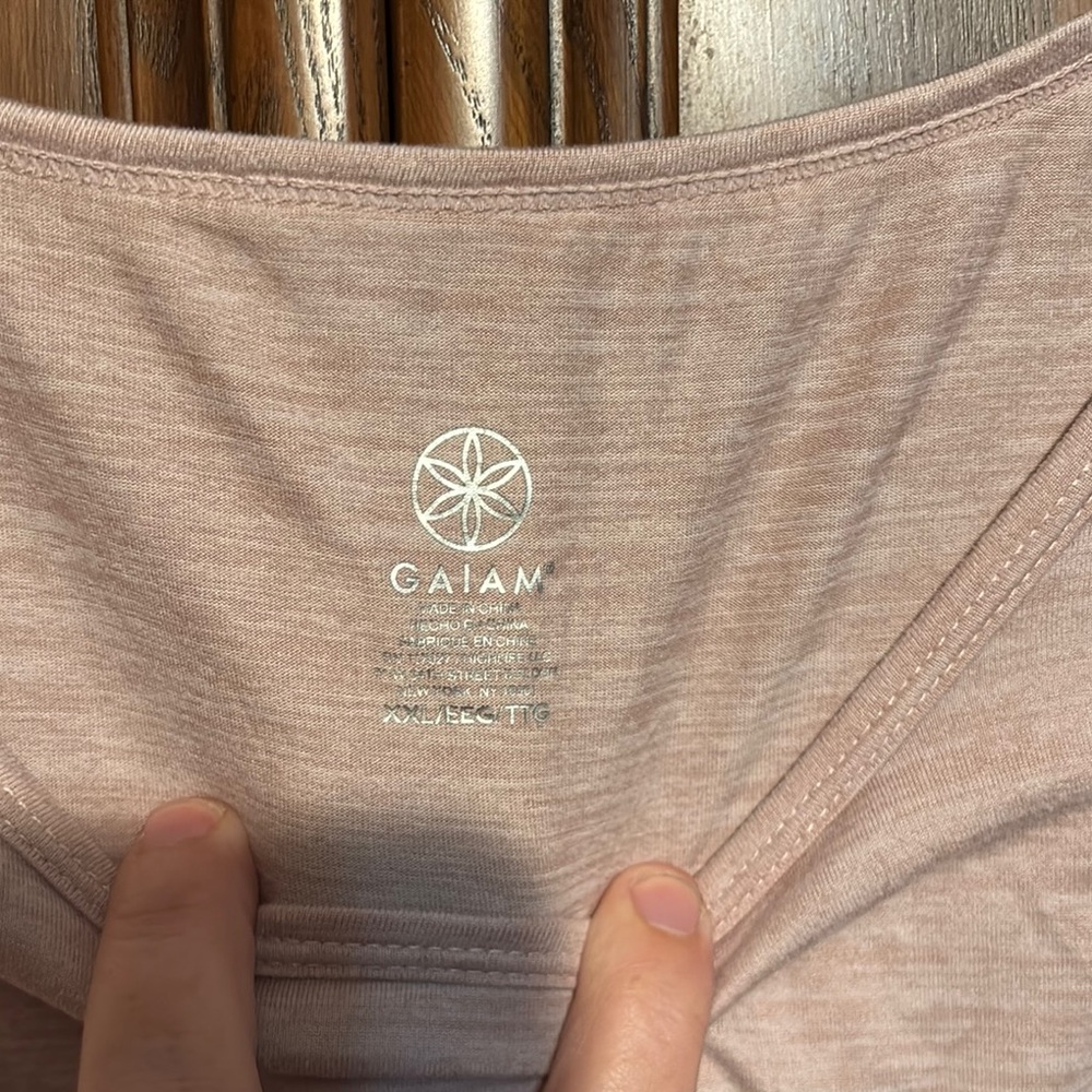 GAIAM Pink Ruched Long Sleeve Blouse - Picture 3 of 6